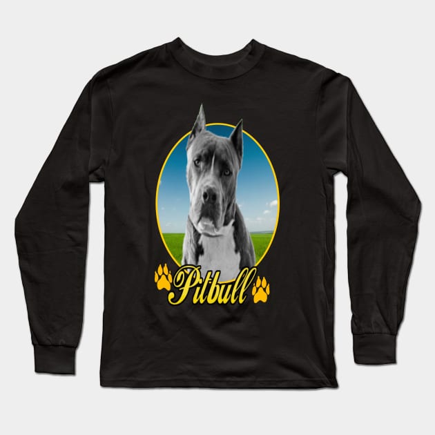 pit bull Long Sleeve T-Shirt by petermurphy619